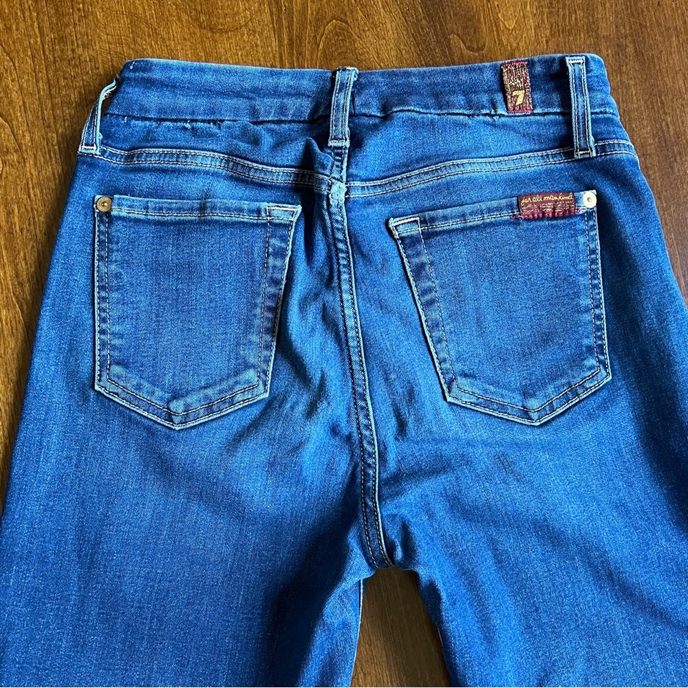 7 For All Mankind High Rise Skinny Jeans Size 26 - Picture 5 of 15